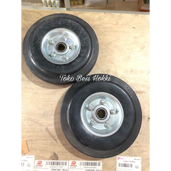 Jual Roda Troli / Roda Only / Roda Karet Tanpa Kaki (10 Inc = 250 mm ...