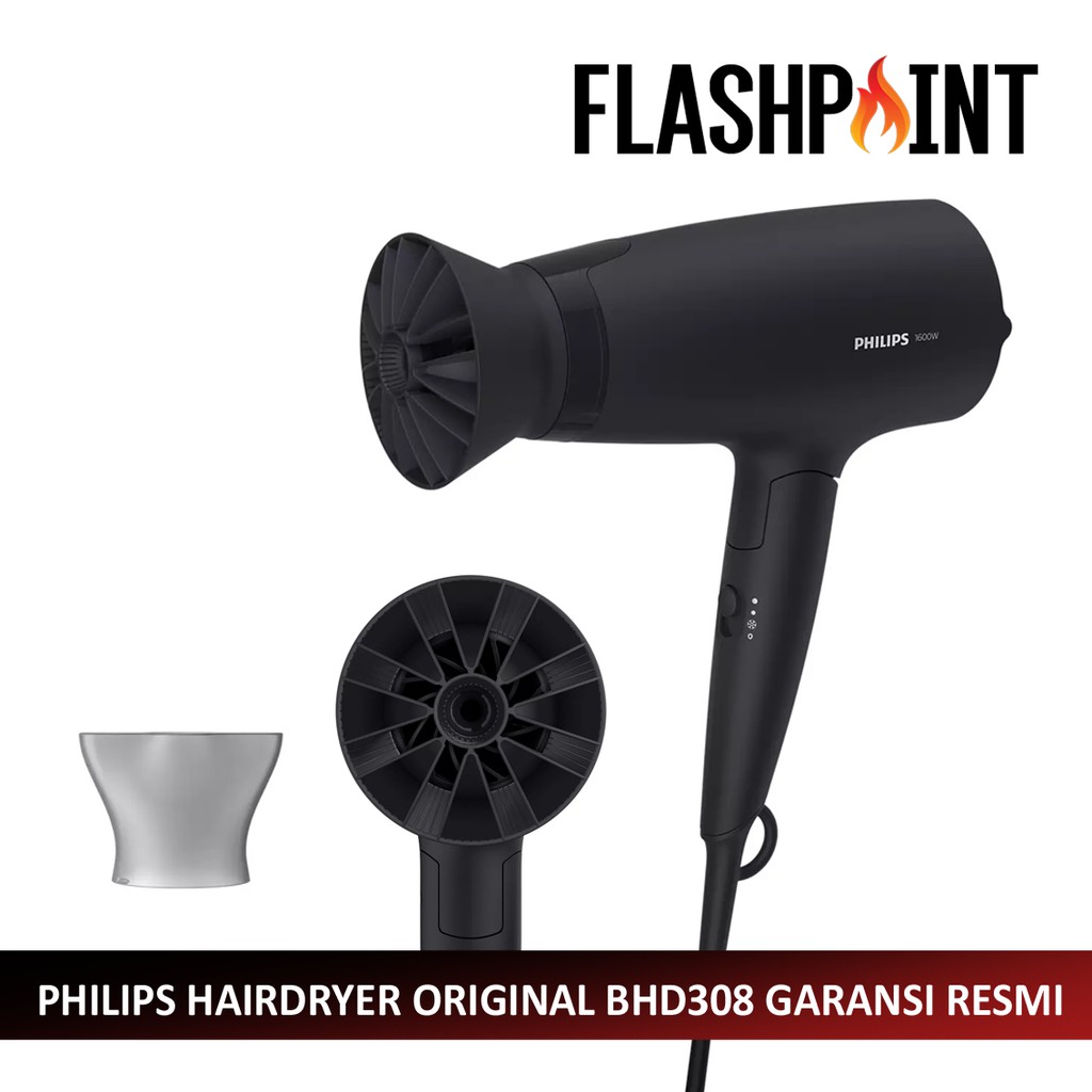 Jual Bisa Cod Philips Hairdryer Series Bhd308 Foldable Hair Dryer Pengering Rambut Hitam Black 5175