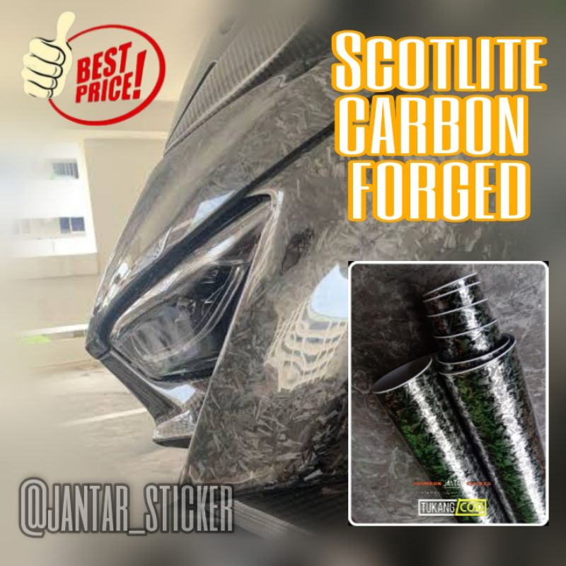 Jual Stiker Carbon Forged Lebar 50 Cm Skotlet Carbon Scotlite Carbon