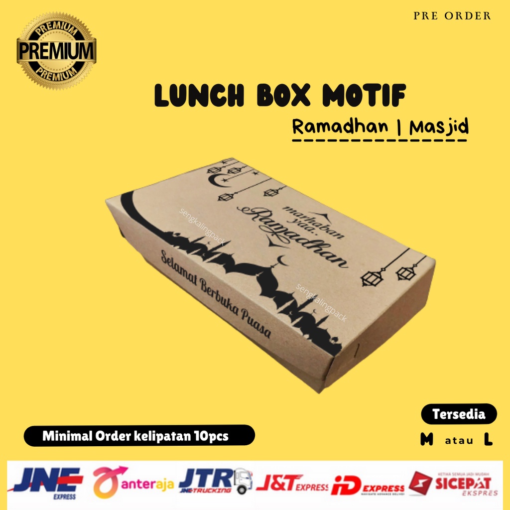 Jual (minimal order 10pcs) Lunch Box / Lunch Box Paper / Paper lunch