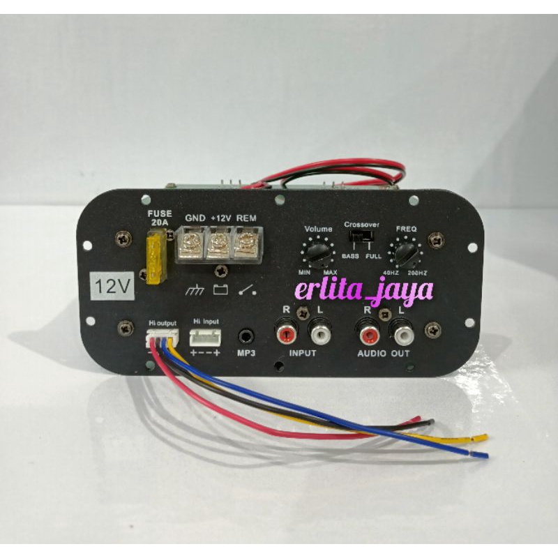 Jual kit basstube subwoofer amplifier 12 volt bisa mp3 kualitas bagus
