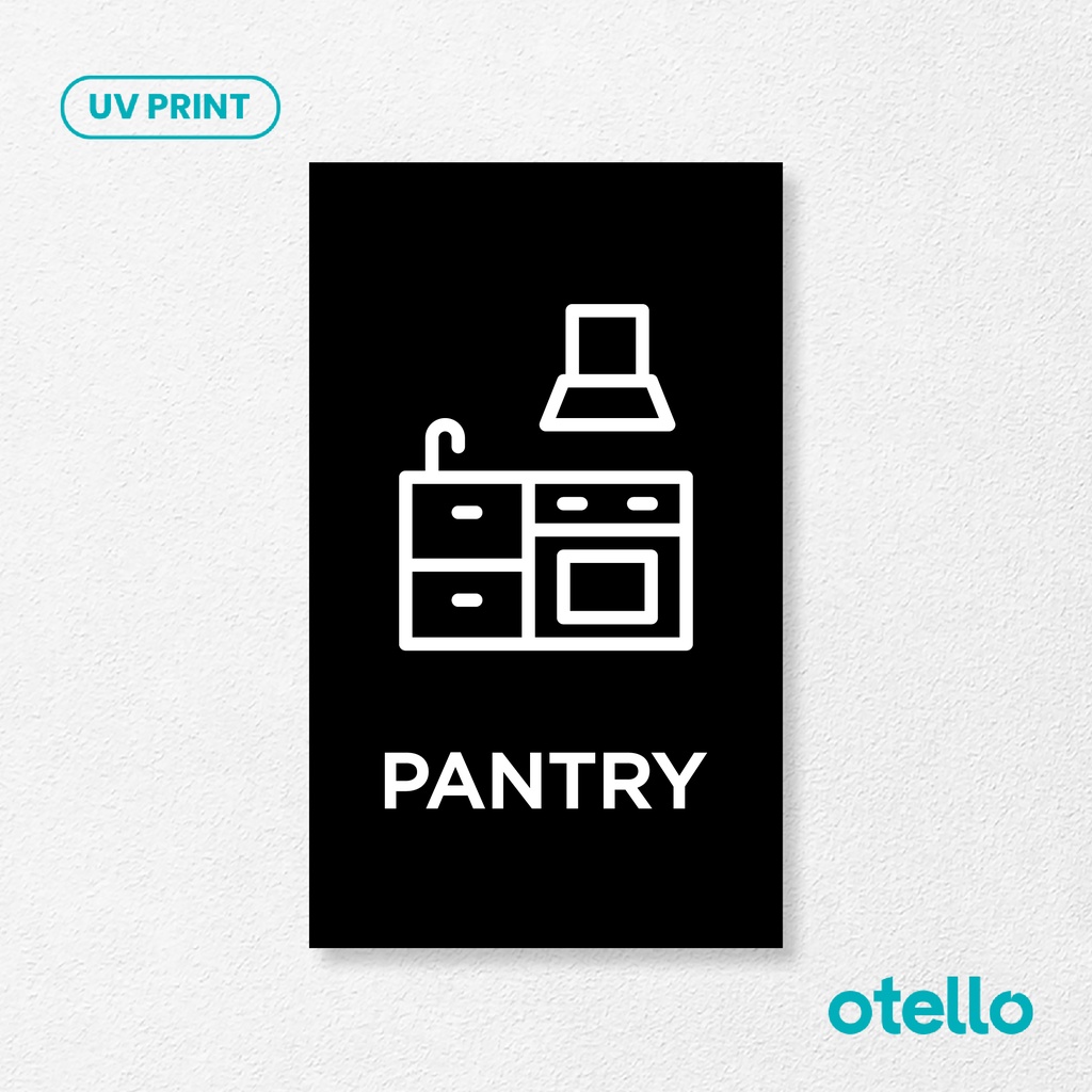 Jual Otello - Signage Pantry Sign Board Akrilik Print Papan Nama ...