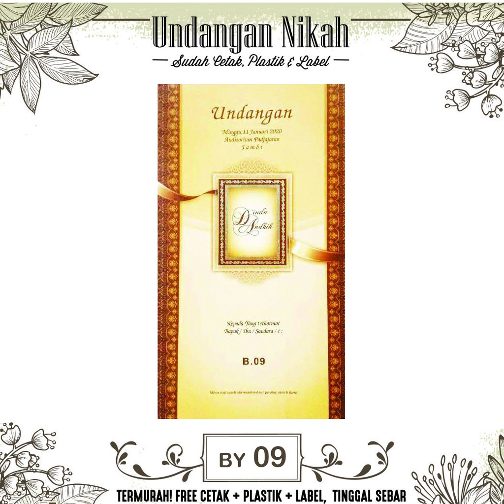 Jual Undangan Pernikahan Desain Byar 09 Harga Murah | Shopee Indonesia