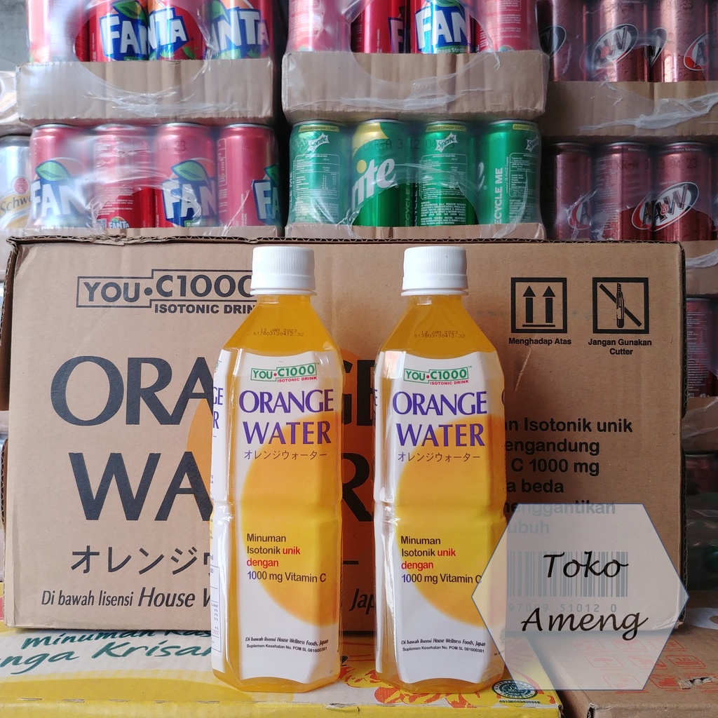 Jual YOU C1000 Orange Water Botol 500ml 1 Dus (24pcs) Shopee Indonesia