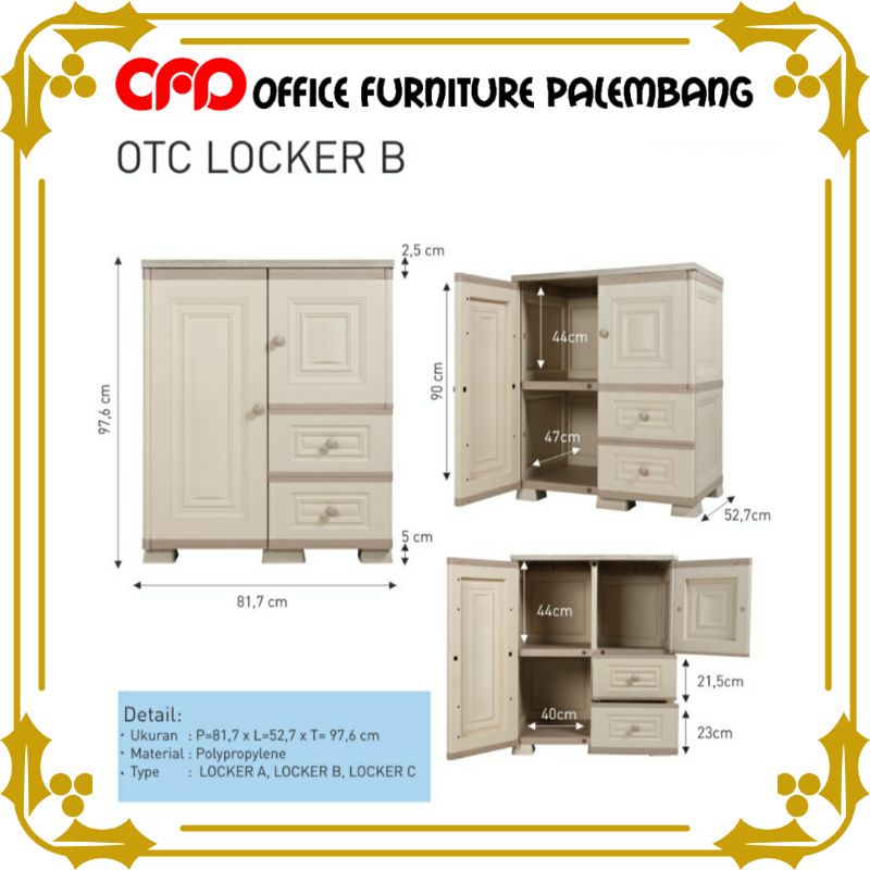 Jual Lemari Pakaian Plastik Olymplast OTC LOCKER B Lemari Cabinet ...