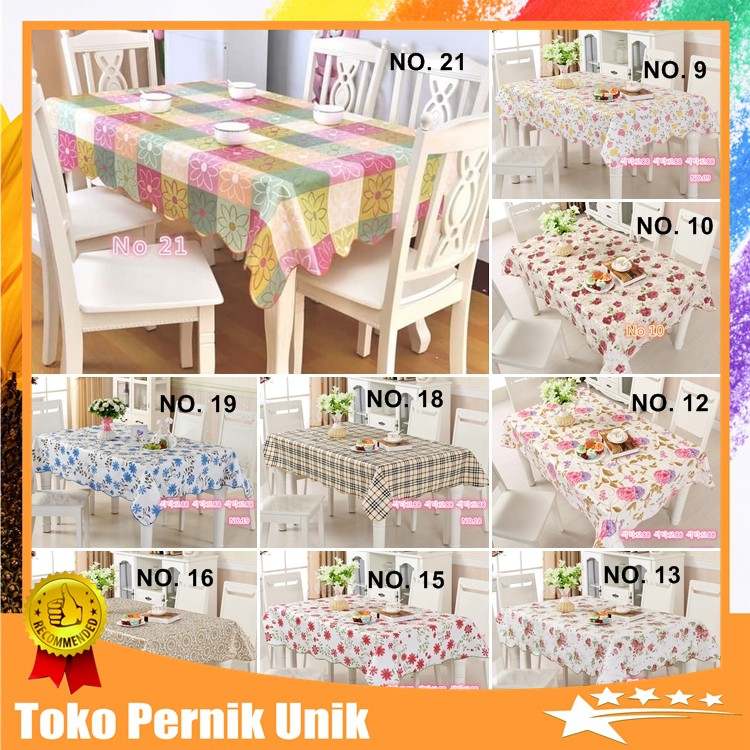 Jual Taplak Meja Makan Anti Air Jumbo Persegi Panjang Plastik Tebal Murah Ukuran Besar Motif 8151