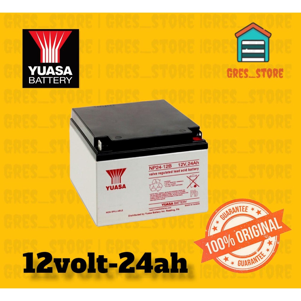 Jual Aki Kering Baterai vrla Yuasa NP24-12 12v 24ah 12 v 24 ah YUASA ...