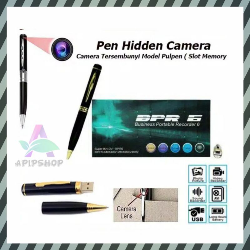 Jual Cod Spy Camera Pen Bpr 6 Kamera Model Pulpen Hidden Camera Shopee Indonesia