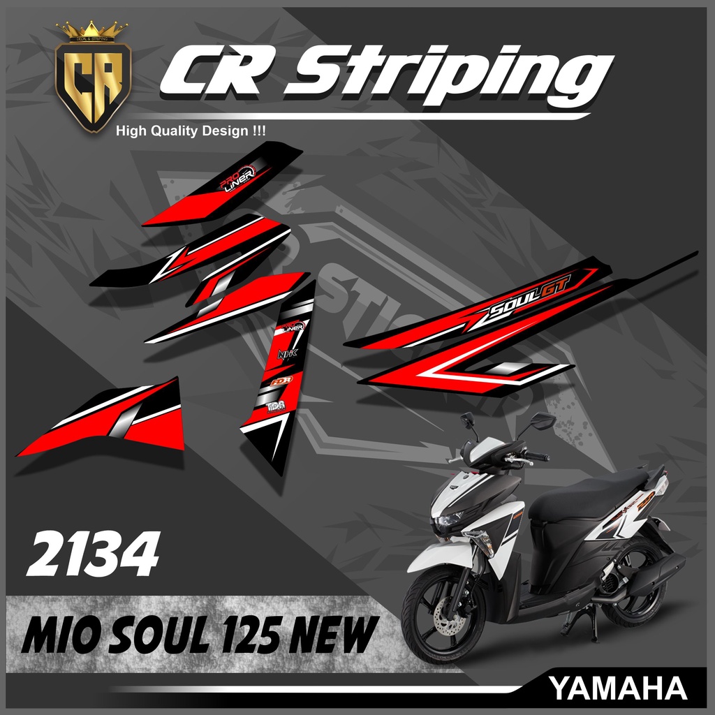Jual Sticker Striping Lis Mio Soul 125 New Variasi Racing Semifull ...