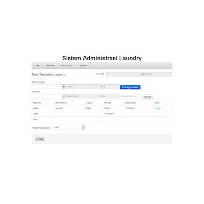 Jual Source Code PHP Administrasi Laundry Berbasis Web | Shopee Indonesia