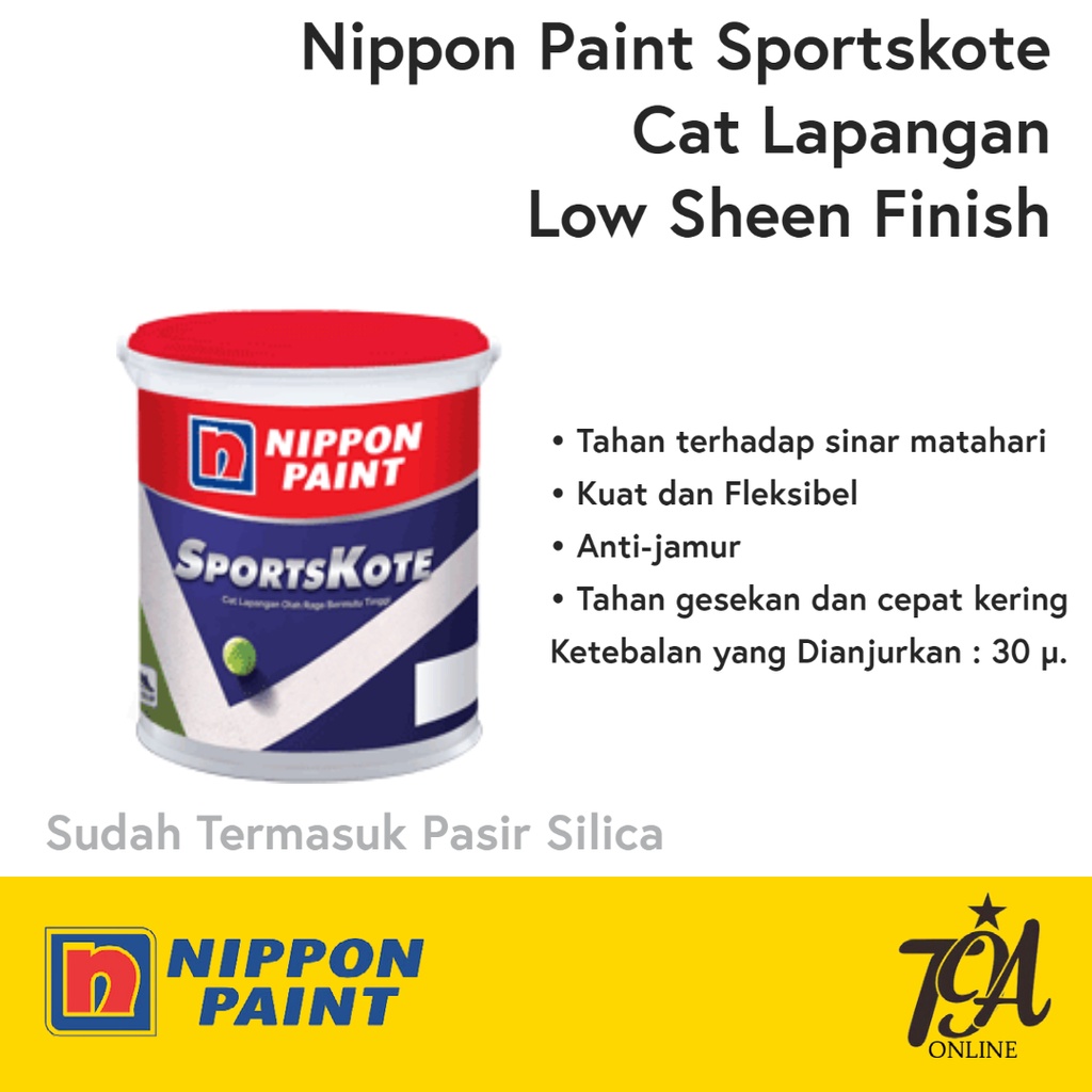 Jual Cat Lapangan Sportskote Nippon Paint 5KG Cat Anti Jamur Ramah