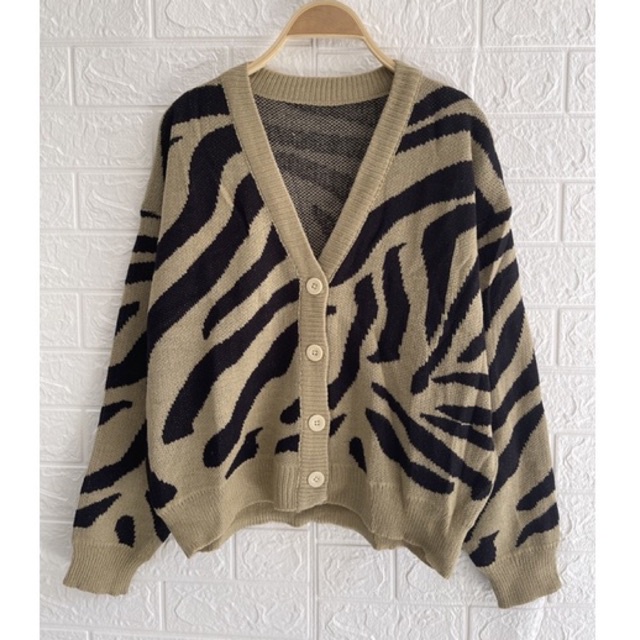 Jual Daylee Cardy Cardigan Rajut Motif Zebra Wanita Shopee Indonesia