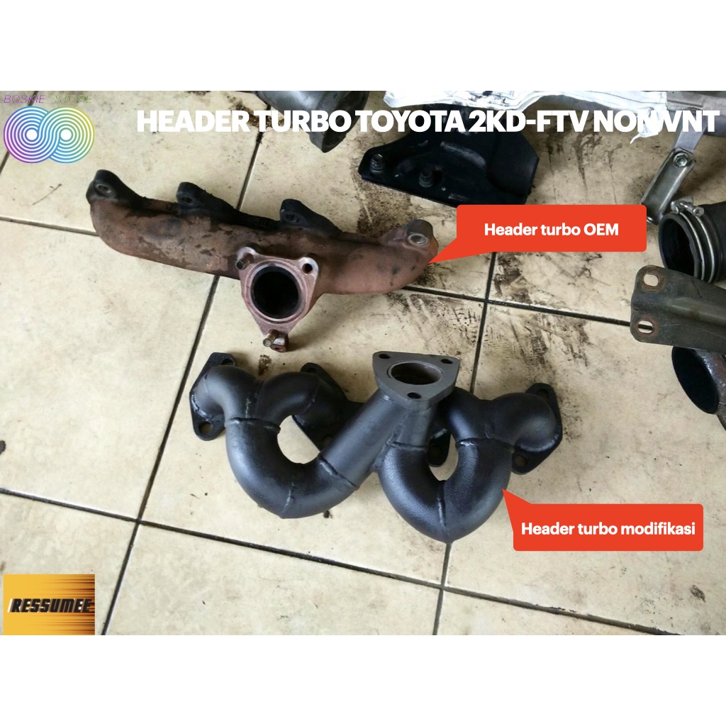 Jual Header Fortuner Innova Diesel Turbo 2KD-FTV non VNT Standard IHI ...
