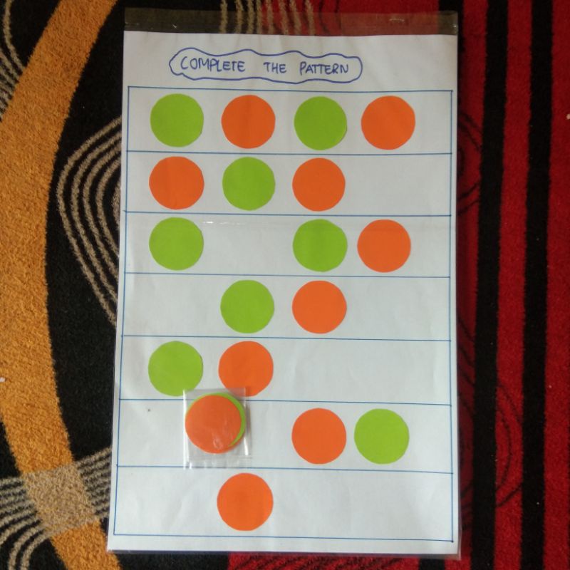 Jual Diy Complete the pattern/Mainan edukasi anak paud dan tk/mainan ...