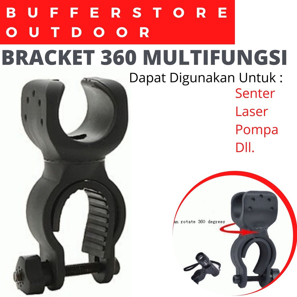 Jual clamp bracket dudukan senter sepeda lipat mtb roadbike motor ...