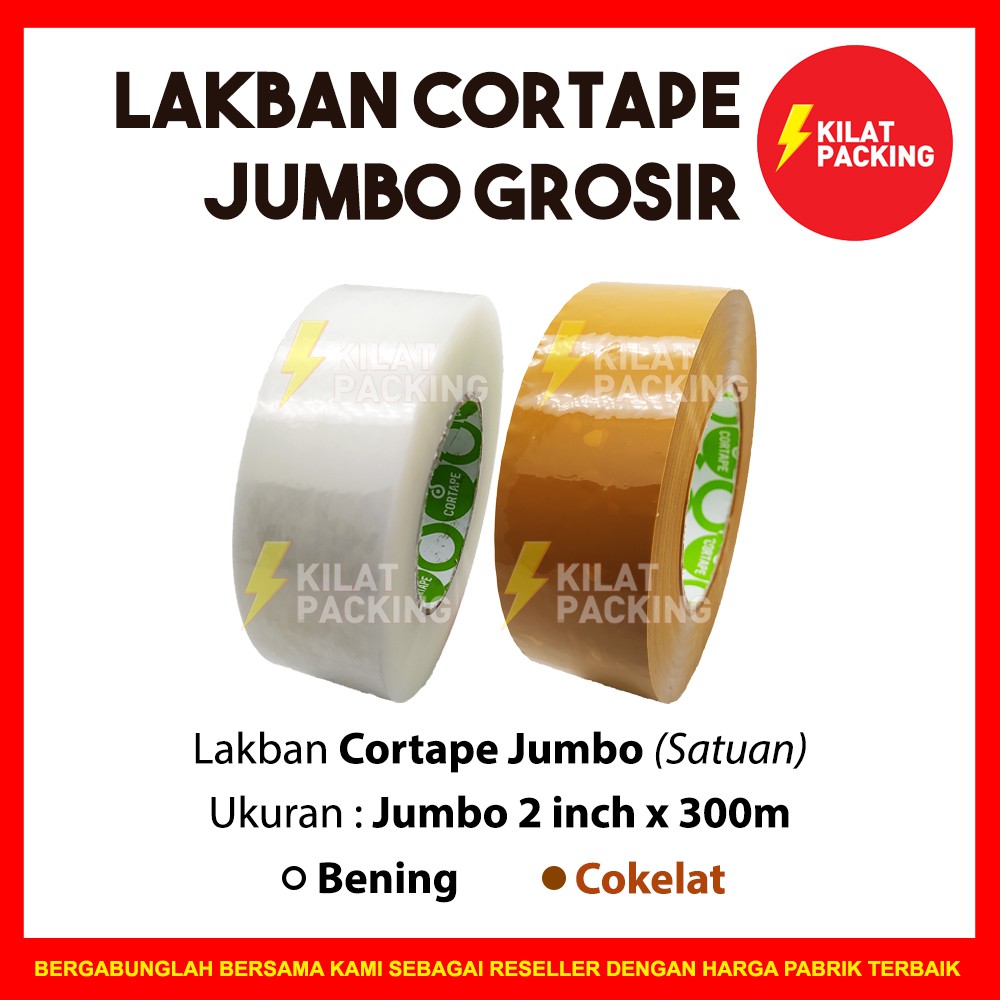 Jual Lakban JUMBO 45mm x 300 Meter - PROMO LAKBAN JUMBO 2 inch Plakban ...