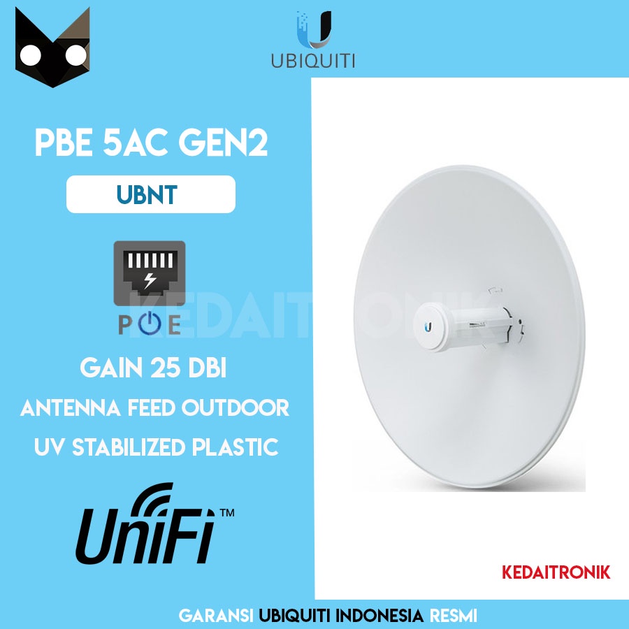 Jual Ubiquiti PBE 5AC Gen2 PowerBeam 5Ghz AC Gen2 25dBi | Shopee Indonesia