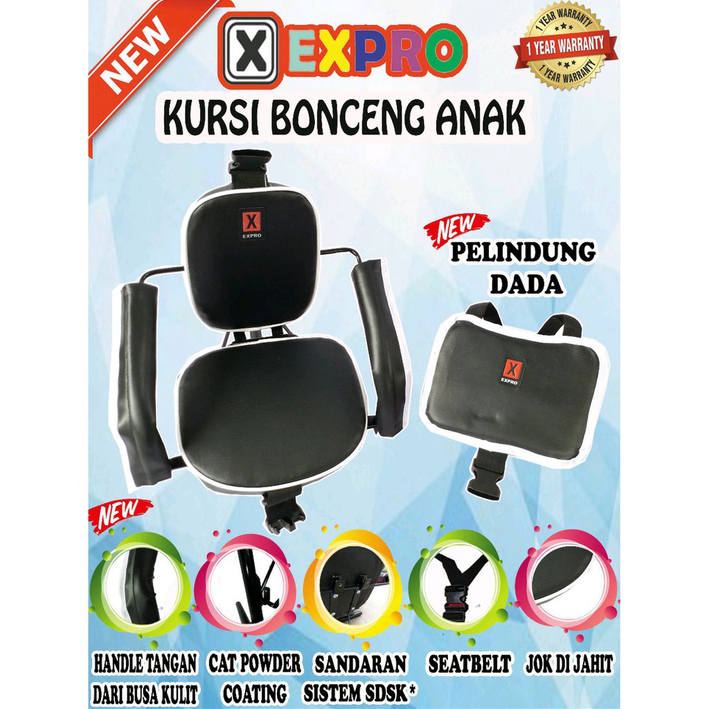Jual NEW Kursi Bonceng / Boncengan Anak Expro Warna Polos | Shopee ...