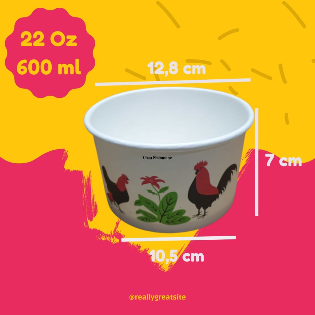 Jual Mangkok Mangkuk Wadah Tempat Paper Papper Cup Rice Bowl Plastik ...