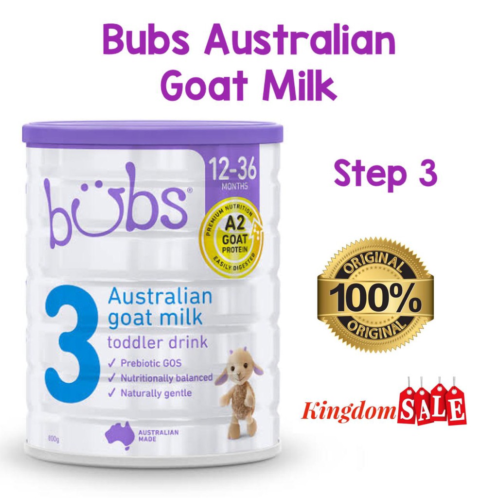 Jual Bubs Goat Toddler Formula Stage 3 800 gram Goat Milk Shopee Indonesia