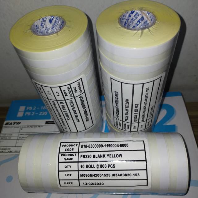 Jual Label Harga SATO PB-220/230 Blank Yellow ORI | Shopee Indonesia