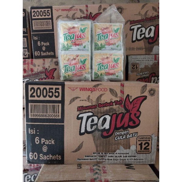 Jual Tea Jus Gula Batu Minuman Serbuk Teh Manis Sachets Shopee Indonesia 9786