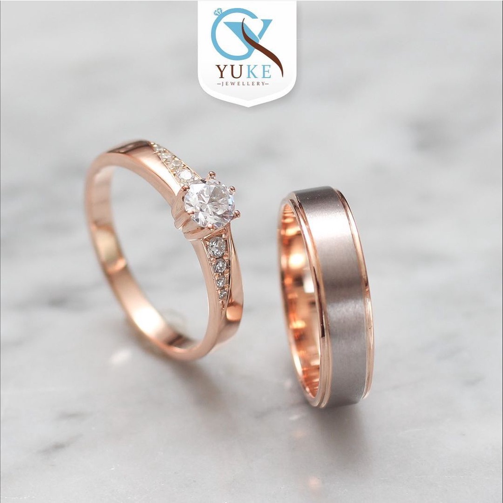 Jual Cincin Kawin Cincin Couple Emas Silver Rosegold Ring With