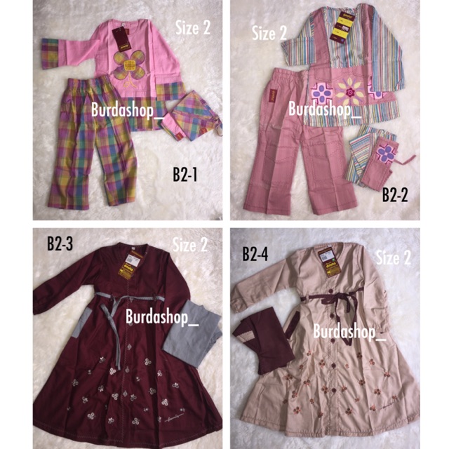 Jual BAJU MUSLIM ANAK DANNIS PEREMPUAN SIZE 2 ( BAJU LEBARAN ) Shopee