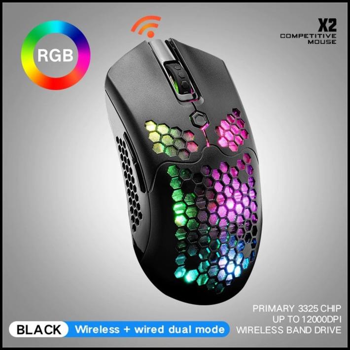 Jual Ziyou Lang X Wired Wireless Lightweight Gaming Mouse Rgb Pmw