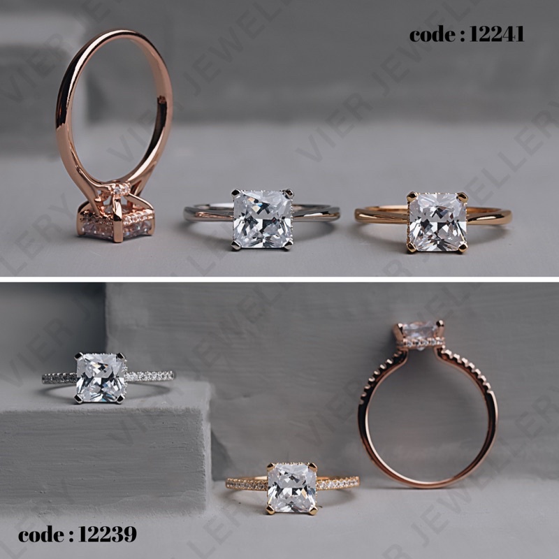Jual Wynn Edition Ring 12239 - 12241 , cincin crystal zirconia Princess ...