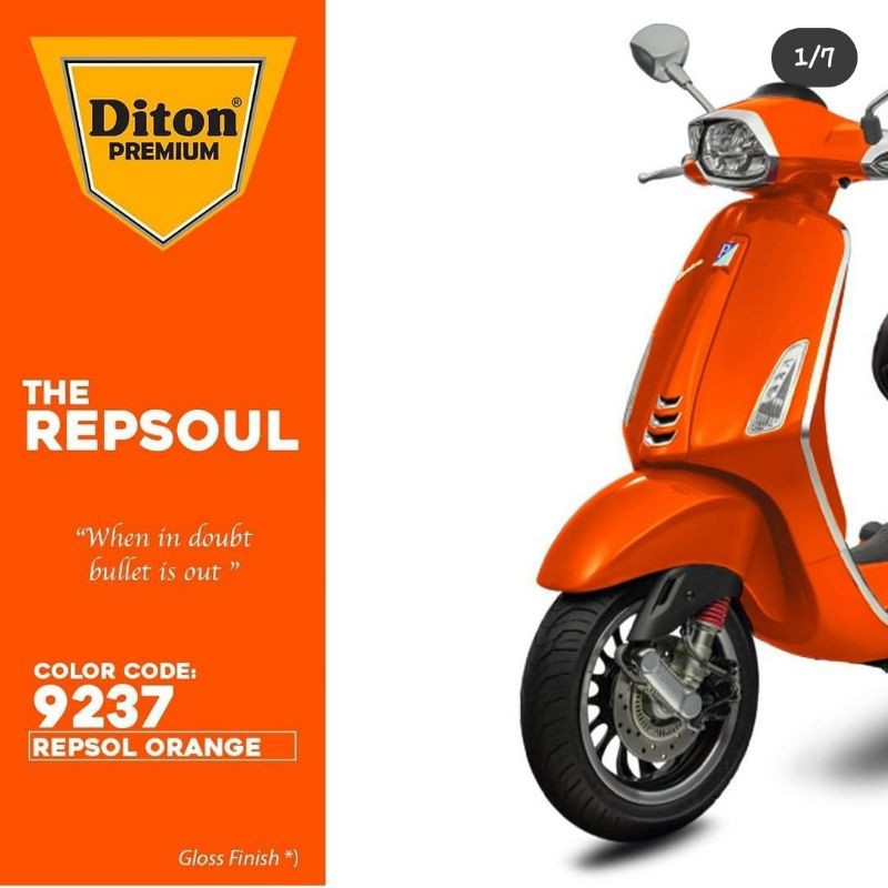 Jual CAT SEMPROT DITON PREMIUM REPSOL ORANGE 9237 | Shopee Indonesia