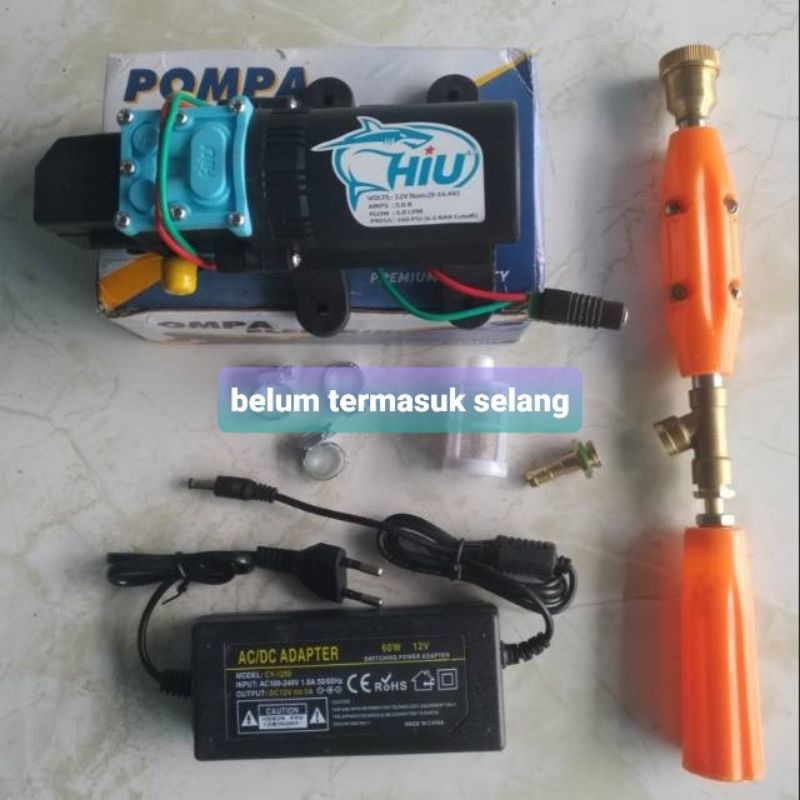 Jual Set cuci Motor HIU original 100psi Adaptor 12V 6A 5A Pompa air DC ...