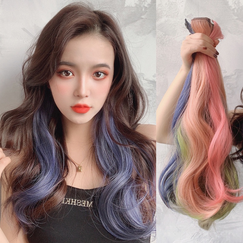 Jual Hair Clip Curly Color Rambut Palsu Keriting Panjang 55cm Cat ...