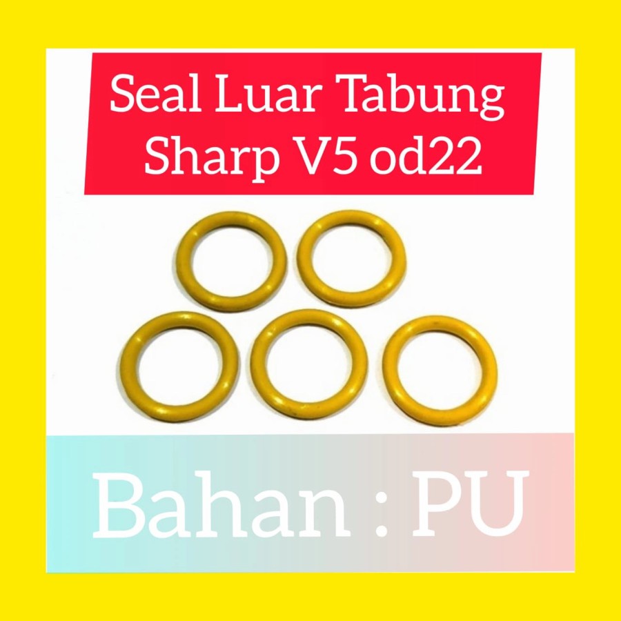 Jual Seal luar Tabung sharp V5 od22 bahan PU - Sil Tabung V5 - seal ...