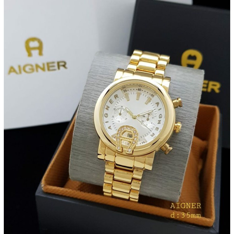 Jam Tangan Cewek Rantai Tanggal AIGNER BARIDONA include box