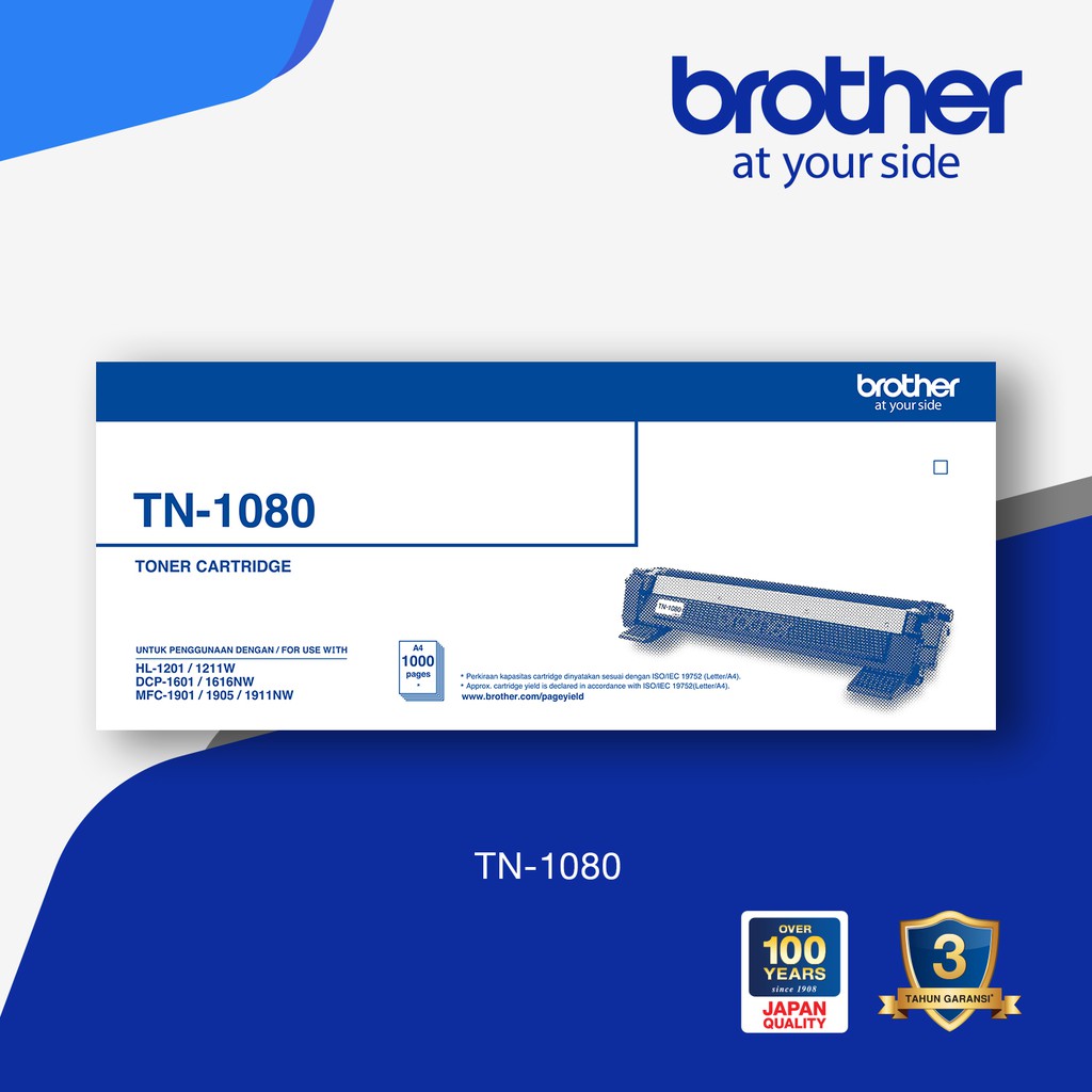 Toner Brother Original TN1080 for HL-1201, HL-1211W, dll - Original Resmi