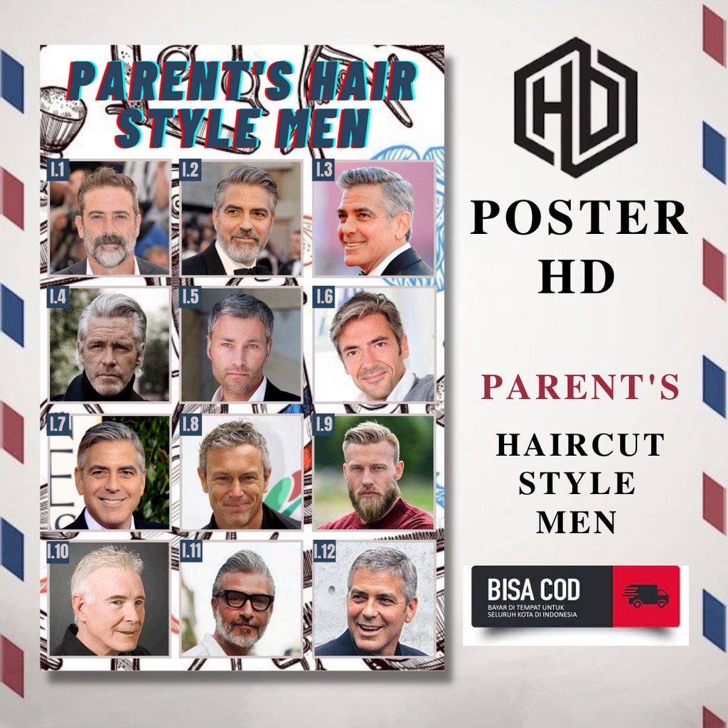 Jual POSTER HD - poster pangkas rambut pria 2022 model BAPAK-BAPAK ...