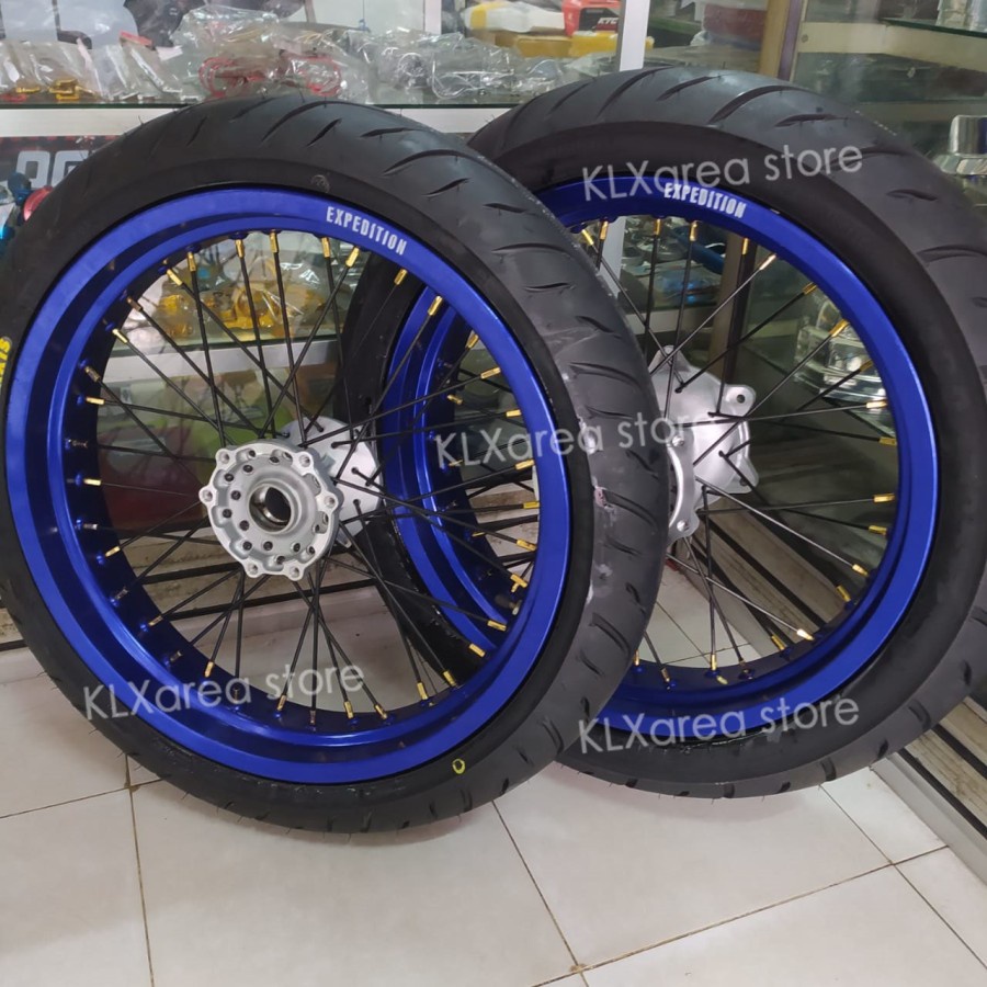 Jual Velg Supermoto Sumo WR 155 Expedition tromol original Komplit Ban ...