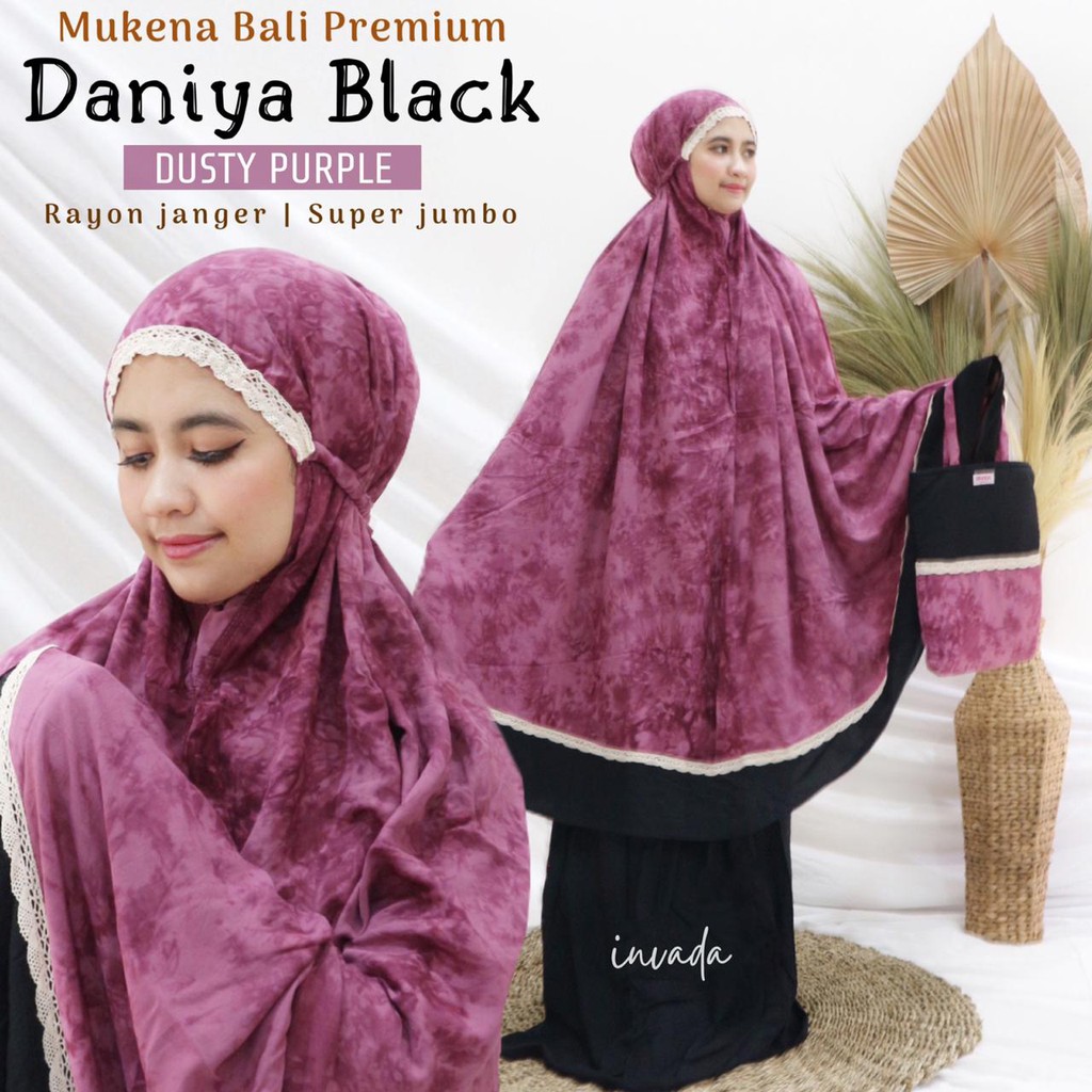 Jual Invada- Mukena Daniya Black Tiedye | Shopee Indonesia