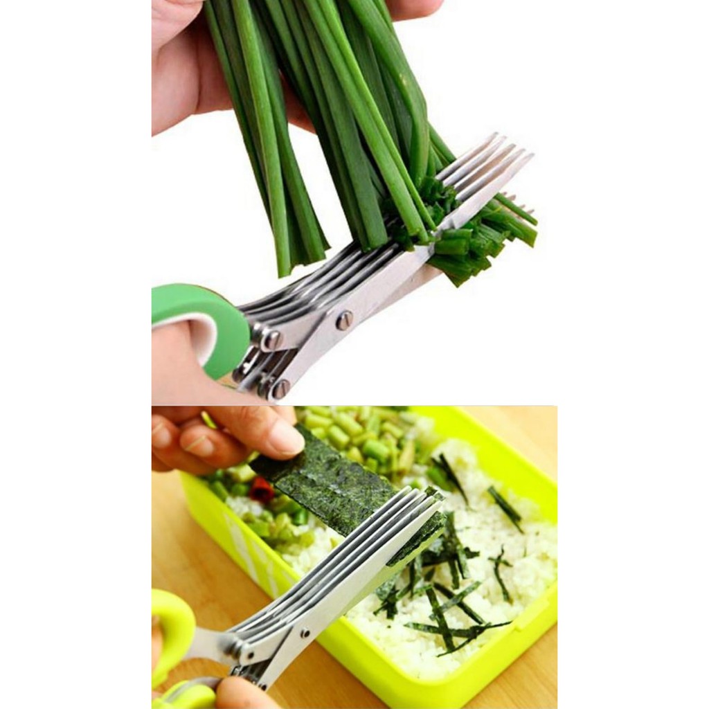 Jual KS130 Gunting Bawang Daun Multi Pisau Cacah Sayur Buah Rumput Laut ...