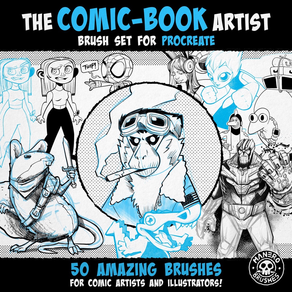 Jual Procreate Brush - The Comic Book Artist Brush Set for Procreate ...