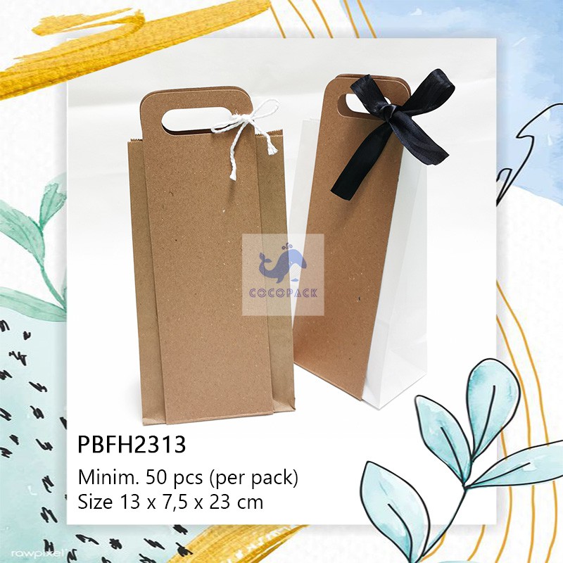 Jual (10 PCS) Paper Bag Kantong Roti Lunch Paperbag Kraft Polos ...