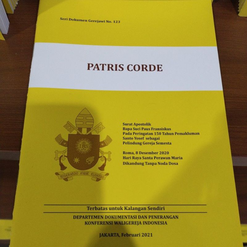 Jual Buku Seri Dokumen Gerejawi Nomor 123 Patris Corde Katholik Katolik ...