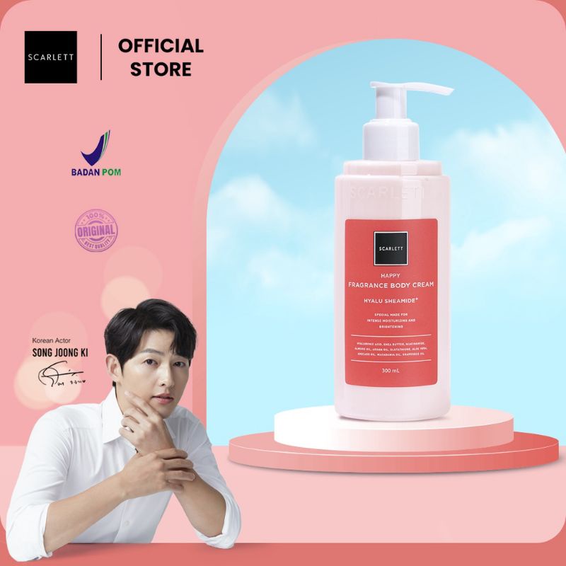 Jual SCARLETT Whitening Happy Series Body Scrub Shower Scrub Body