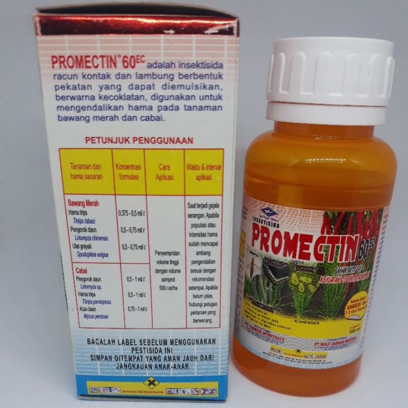 Jual Promectin 60EC 100 ml abamektin dosis tinggi insektisida akarisida ...