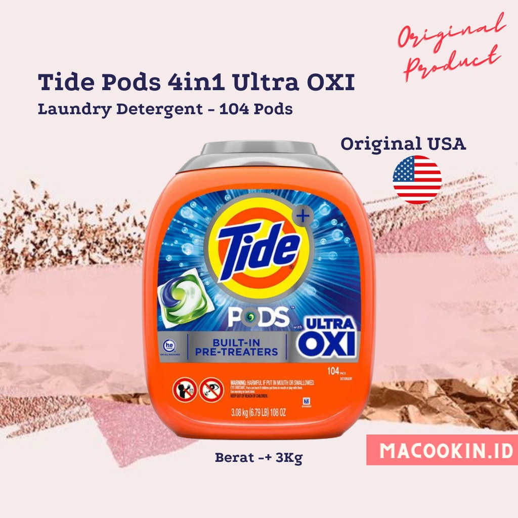 Jual Tide Pods 4in1 Ultra OXI Big Size 104 Pack Shopee Indonesia