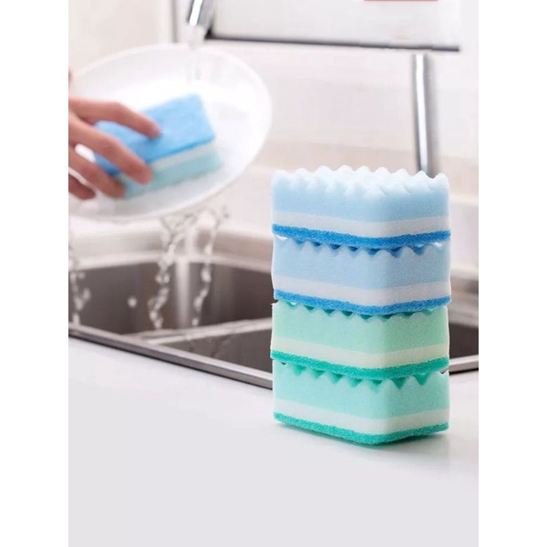 Jual Sponge Cuci Piring Model Gelombang / Busa Spon Spons Sabut Cuci ...