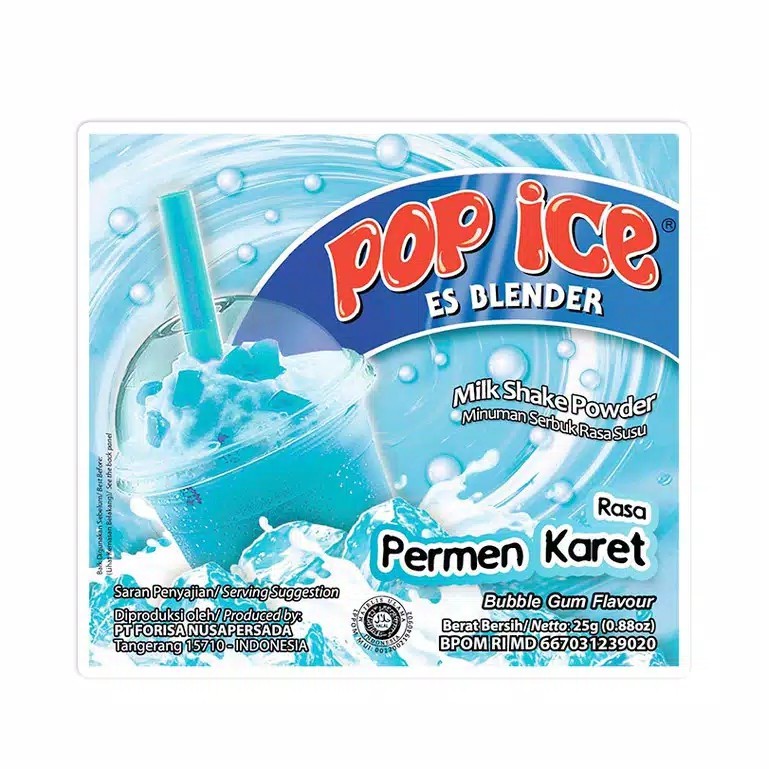 Jual Pop Ice Rasa Permen Karet Renceng (Isi 10 Sachet) | Shopee Indonesia