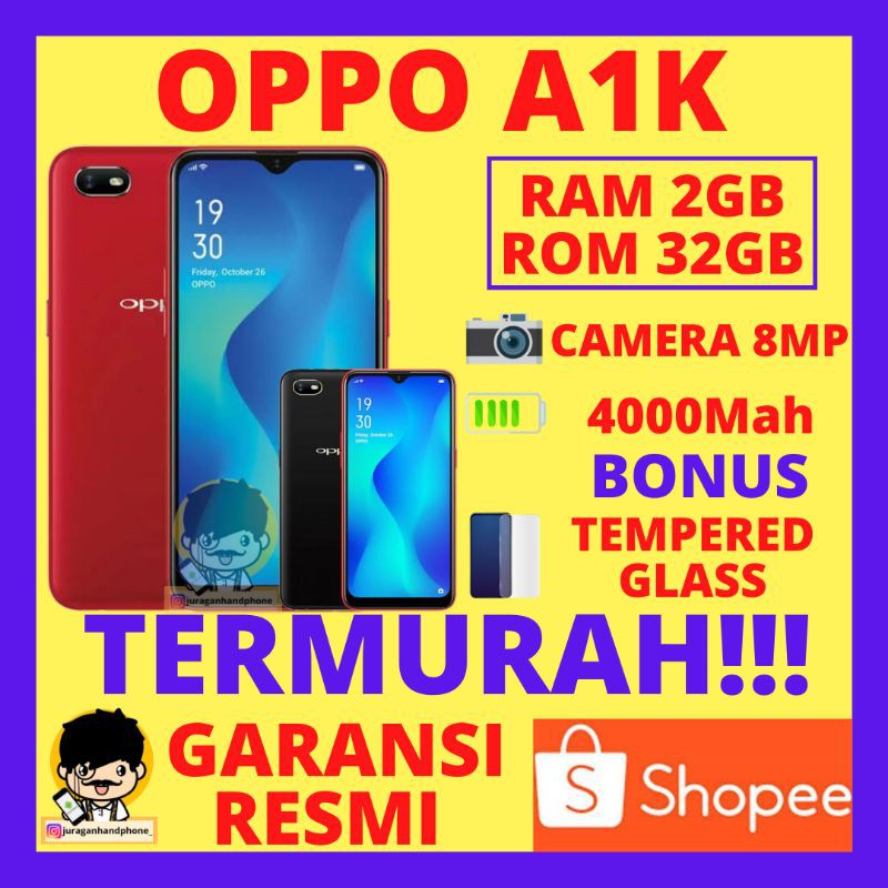 Jual Oppo A1K Ram 2Gb Internal 32Gb Garansi Resmi Hp Oppo Opo A1K 2/32 ...