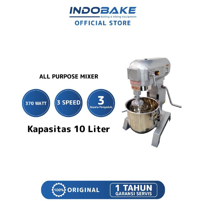 Jual Indobake - Zeppelin All Purpose Mixer 10 Liter | Shopee Indonesia